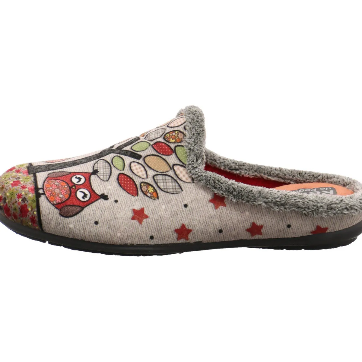 Relax Hausschuh Eule grau Clearance