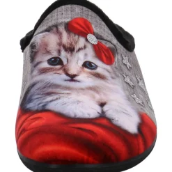 Relax Hausschuh Katze schwarz