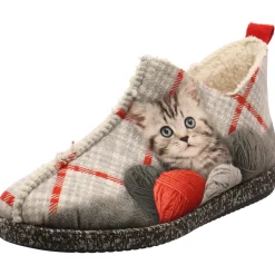 Relax Hausschuh Katze grau Clearance