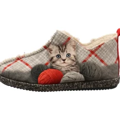 Relax Hausschuh Katze grau Clearance