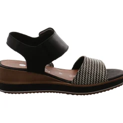 Remonte Keilsandalette schwarz Discount