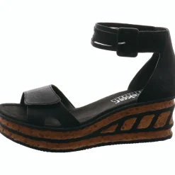 Rieker Keilsandalette schwarz Outlet