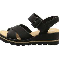 Rieker Keilsandalette schwarz Discount