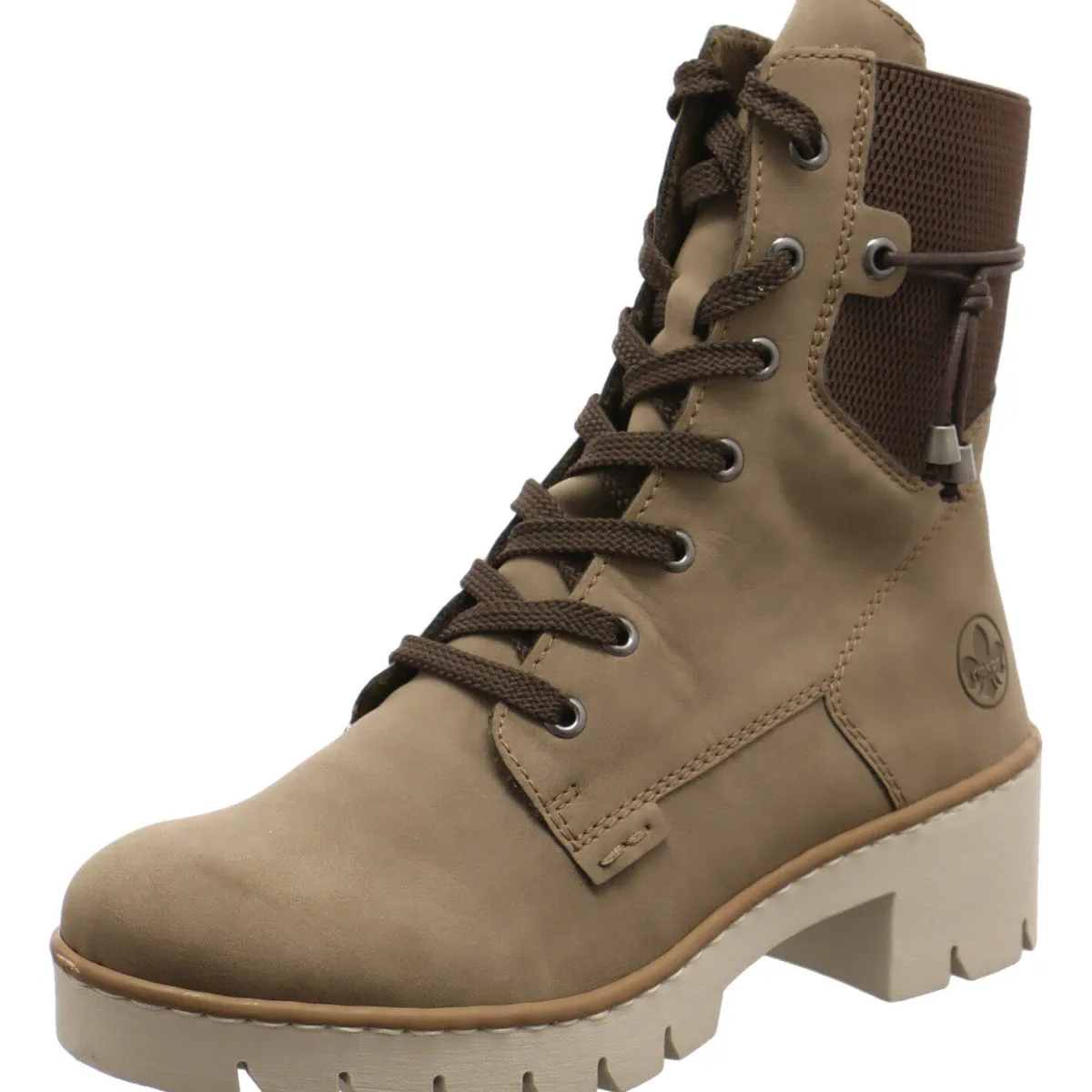 Rieker Schnürstiefelette beige