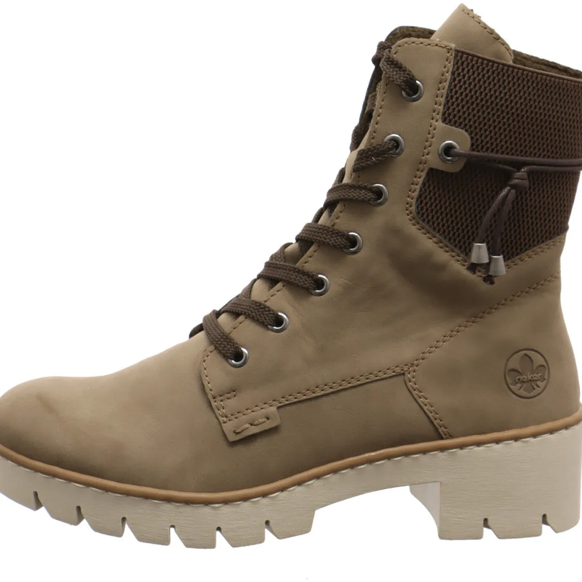 Rieker Schnürstiefelette beige