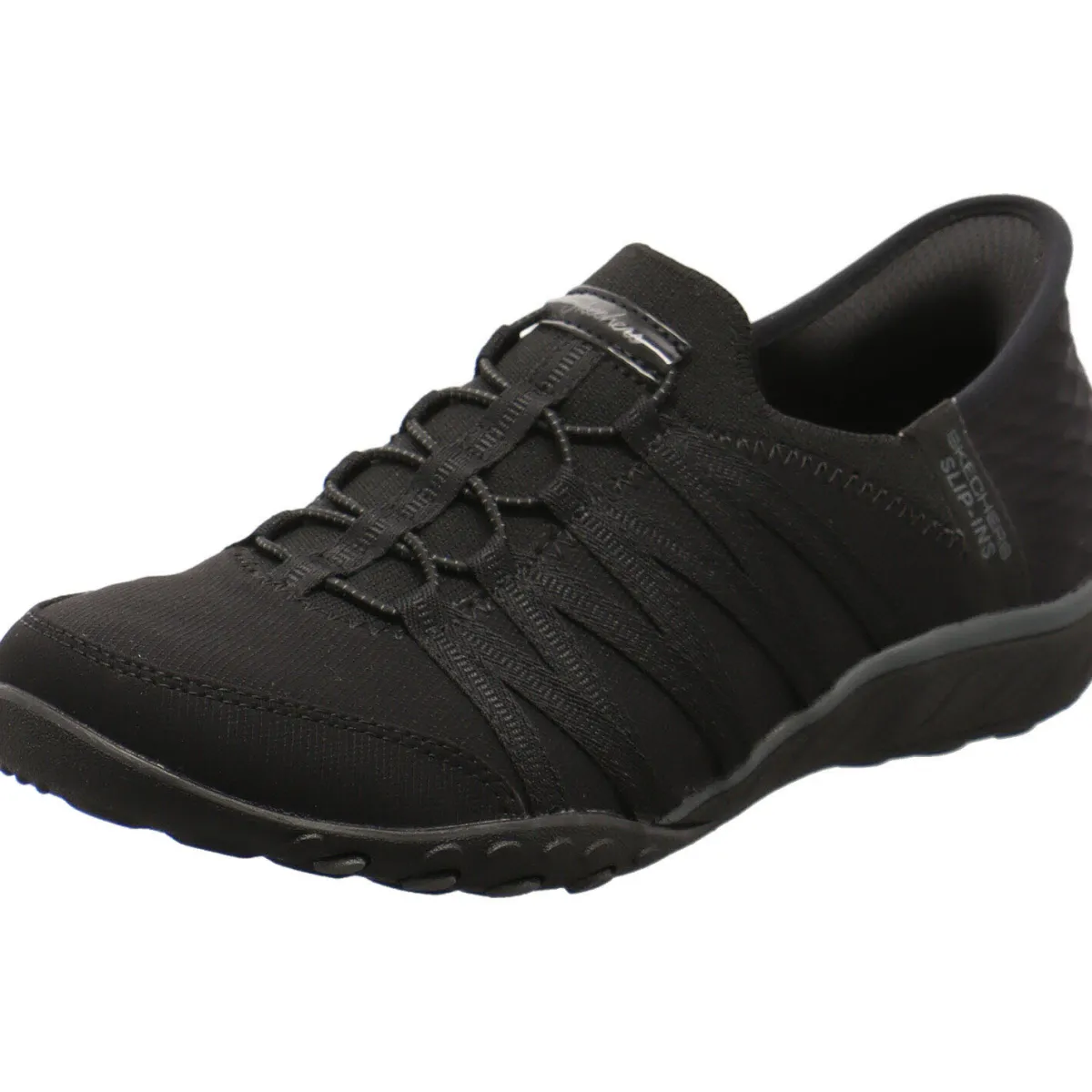 Skechers Slipper Breathe Easy - Roll with Me schwarz Hot