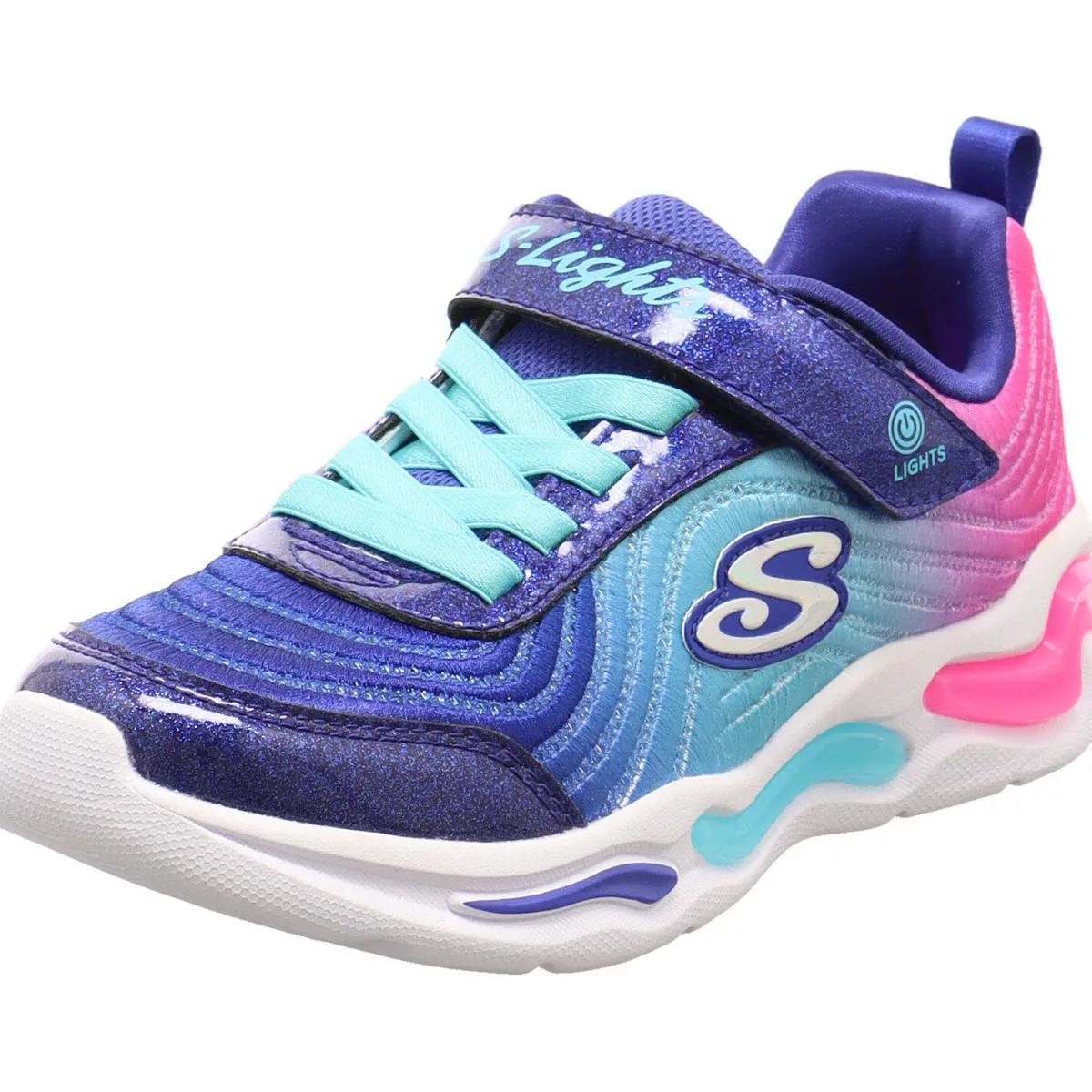 Skechers Sneaker low S Lights Wavy Beams Ombre Express blau New