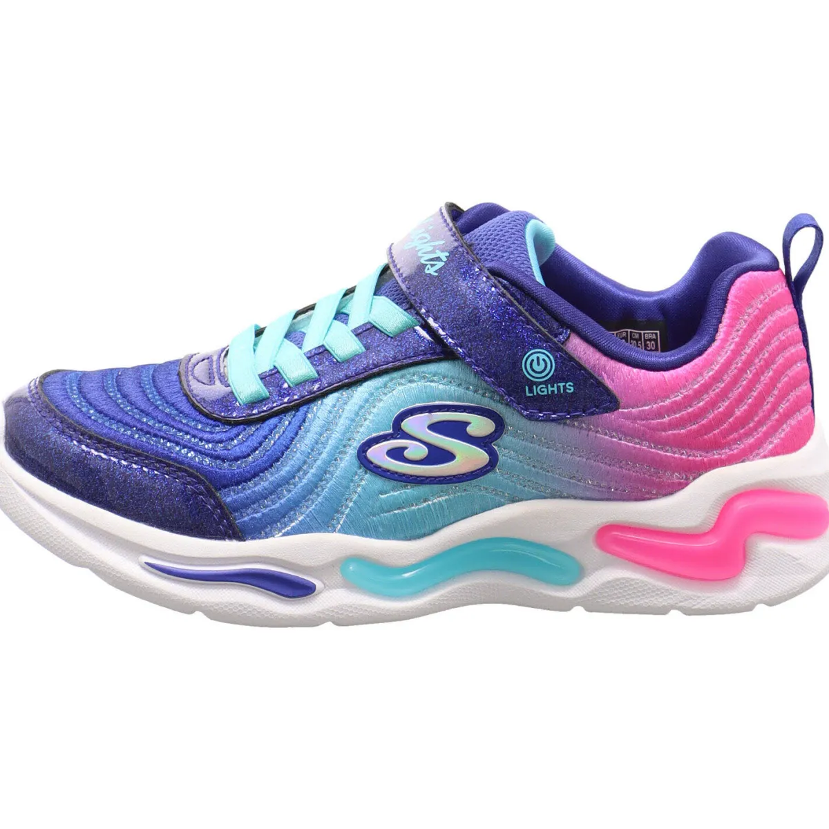 Skechers Sneaker low S Lights Wavy Beams Ombre Express blau New