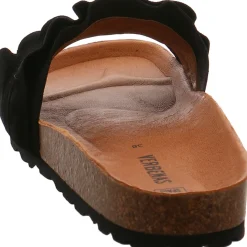 Verbenas Pantolette Rocio Serraje Volante schwarz Discount