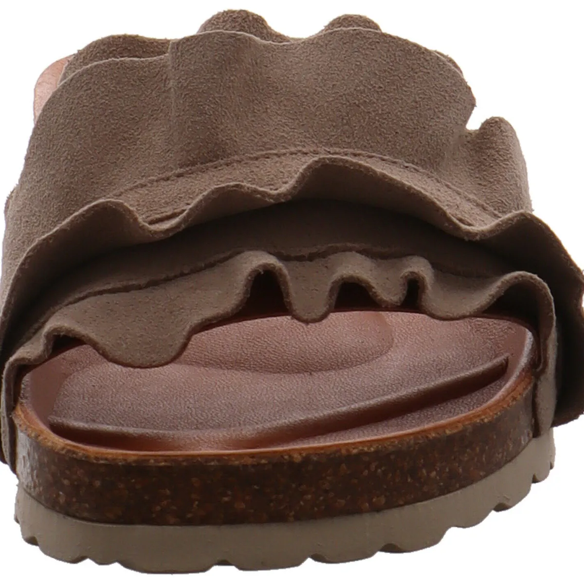 Verbenas Pantolette Rocio Serraje Volante beige