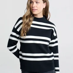Yaya Pullover schwarz/weiß Hot