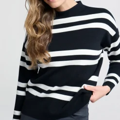 Yaya Pullover schwarz/weiß Hot