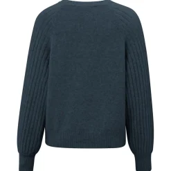 Yaya Pullover Rib Mixed Sweater blau Sale